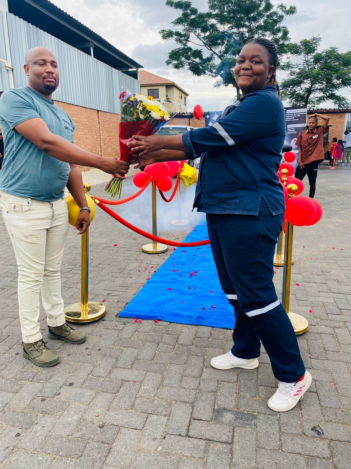 Customer collection ceremony